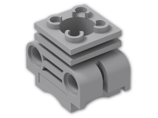 LEGO® Brick: Technic Engine Cylinder Head 2850 | Color: Medium Stone Grey