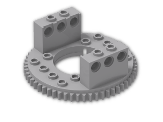 LEGO® Stein: Technic Turntable Type 1 Top 2855 | Farbe: Medium Stone Grey