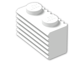 LEGO® Brick: Brick 1 x 2 with Grille 2877 | Color: White
