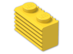 LEGO® Brick: Brick 1 x 2 with Grille 2877 | Color: Bright Yellow
