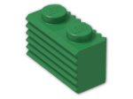 LEGO® Brick: Brick 1 x 2 with Grille 2877 | Color: Dark Green