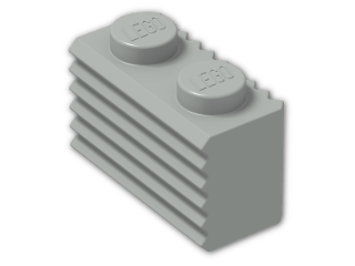 LEGO® Stein: Brick 1 x 2 with Grille 2877 | Farbe: Grey