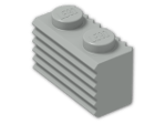 LEGO® Brick: Brick 1 x 2 with Grille 2877 | Color: Grey