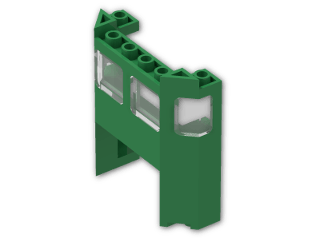 LEGO® Brick: Train Front 2 x 2 x 6 with 2 x 4 Cutout  2924b | Color: Dark Green