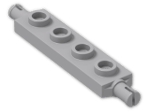LEGO® Brick: Plate 1 x 4 with Wheels Holder 2926 | Color: Medium Stone Grey