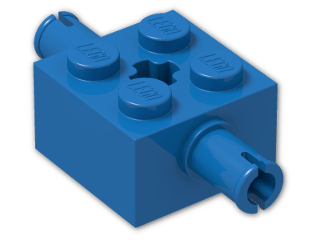 LEGO® Stein: Brick 2 x 2 with Pins and Axlehole 30000 | Farbe: Bright Blue