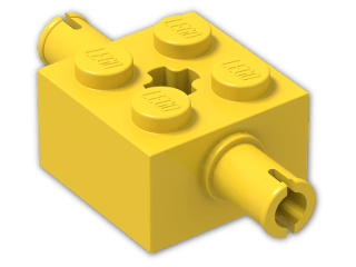 LEGO® Brick: Brick 2 x 2 with Pins and Axlehole 30000 | Color: Bright Yellow