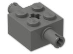 LEGO® Stein: Brick 2 x 2 with Pins and Axlehole 30000 | Farbe: Dark Grey