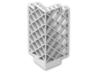 LEGO® Brick: Panel 6 x 6 x 12 Corner Lattice 30016 | Color: White