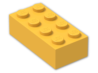 LEGO® Brick: Brick 2 x 4 3001 | Color: Flame Yellowish Orange