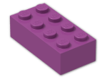 LEGO® Brick: Brick 2 x 4 3001 | Color: Bright Reddish Lilac