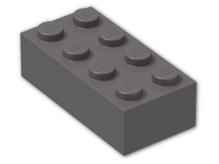 LEGO® Brick: Brick 2 x 4 3001 | Color: Dark Stone Grey