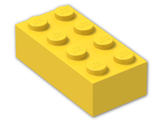 LEGO® Brick: Brick 2 x 4 3001 | Color: Bright Yellow