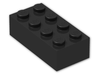 LEGO® Stein: Brick 2 x 4 3001 | Farbe: Black