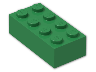 LEGO® Brick: Brick 2 x 4 3001 | Color: Dark Green