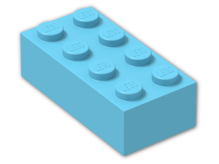 LEGO® Stein: Brick 2 x 4 3001 | Farbe: Medium Azur