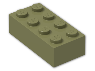LEGO® Brick: Brick 2 x 4 3001 | Color: Olive Green