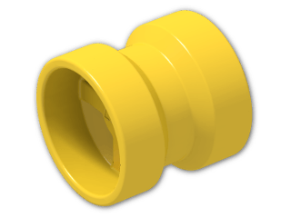 LEGO® Brick: Wheel Rim 8 x 8 Round Hole for Wheel Holding Pin  30027a | Color: Bright Yellow