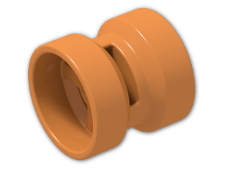 LEGO® Stein: Wheel Rim 8 x 8 Notched Hole for Wheel Holding Pin 30027b | Farbe: Bright Orange