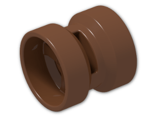 LEGO® Brick: Wheel Rim 8 x 8 Notched Hole for Wheel Holding Pin 30027b | Color: Reddish Brown