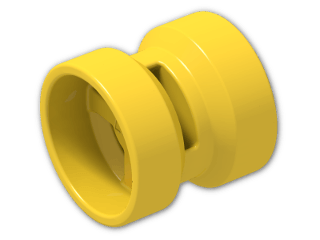 LEGO® Stein: Wheel Rim 8 x 8 Notched Hole for Wheel Holding Pin 30027b | Farbe: Bright Yellow
