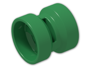 LEGO® Stein: Wheel Rim 8 x 8 Notched Hole for Wheel Holding Pin 30027b | Farbe: Dark Green