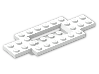 LEGO® Stein: Car Base 10 x 4 x 2/3 with 4 x 2 Centre Well 30029 | Farbe: White