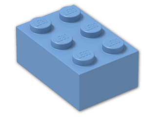 LEGO® Stein: Brick 2 x 3 3002 | Farbe: Medium Blue
