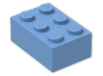 LEGO® Stein: Brick 2 x 3 3002 | Farbe: Medium Blue