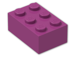 LEGO® Brick: Brick 2 x 3 3002 | Color: Bright Reddish Violet