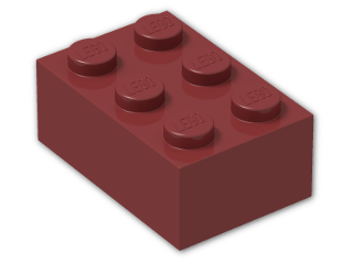 LEGO® Stein: Brick 2 x 3 3002 | Farbe: New Dark Red