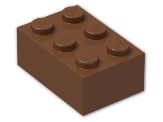 LEGO® Brick: Brick 2 x 3 3002 | Color: Reddish Brown
