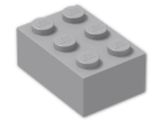LEGO® Brick: Brick 2 x 3 3002 | Color: Medium Stone Grey