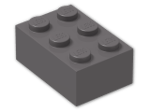 LEGO® Brick: Brick 2 x 3 3002 | Color: Dark Stone Grey