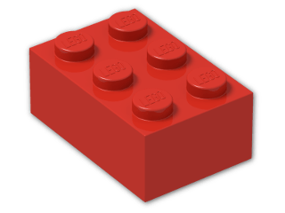 LEGO® Brick: Brick 2 x 3 3002 | Color: Bright Red