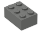 LEGO® Stein: Brick 2 x 3 3002 | Farbe: Dark Grey
