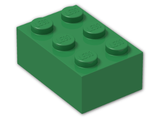 LEGO® Stein: Brick 2 x 3 3002 | Farbe: Dark Green