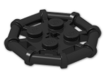 LEGO® Brick: Plate 2 x 2 with Rod Frame Octagonal 30033 | Color: Black
