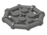 LEGO® Brick: Plate 2 x 2 with Rod Frame Octagonal 30033 | Color: Dark Grey