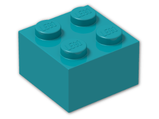 LEGO® Brick: Brick 2 x 2 3003 | Color: Bright Bluish Green
