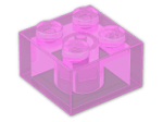 LEGO® Brick: Brick 2 x 2 3003 | Color: Transparent Medium Reddish Violet with Glitter 2%