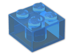 LEGO® Stein: Brick 2 x 2 3003 | Farbe: Transparent Fluorescent Blue