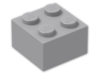 LEGO® Brick: Brick 2 x 2 3003 | Color: Medium Stone Grey