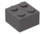 LEGO® Brick: Brick 2 x 2 3003 | Color: Dark Stone Grey
