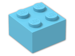 LEGO® Stein: Brick 2 x 2 3003 | Farbe: Medium Azur