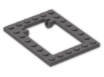 LEGO® Brick: Plate 6 x 8 Trap Door Frame 30041 | Color: Dark Stone Grey