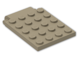 LEGO® Brick: Plate 4 x 5 Trap Door 30042 | Color: Sand Yellow