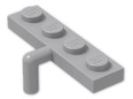 LEGO® Brick: Plate 1 x 4 with Arm 30043 | Color: Medium Stone Grey
