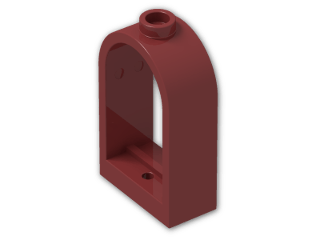 LEGO® Brick: Window 1 x 2 x 2.667 with Rounded Top 30044 | Color: New Dark Red