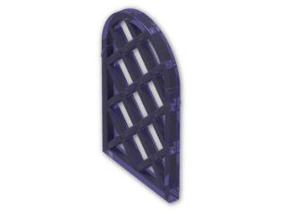 LEGO® Brick: Window 1 x 2 x 2.667 Pane Lattice Diamond with Rounded Top 30046 | Color: Transparent Bright Bluish Violet